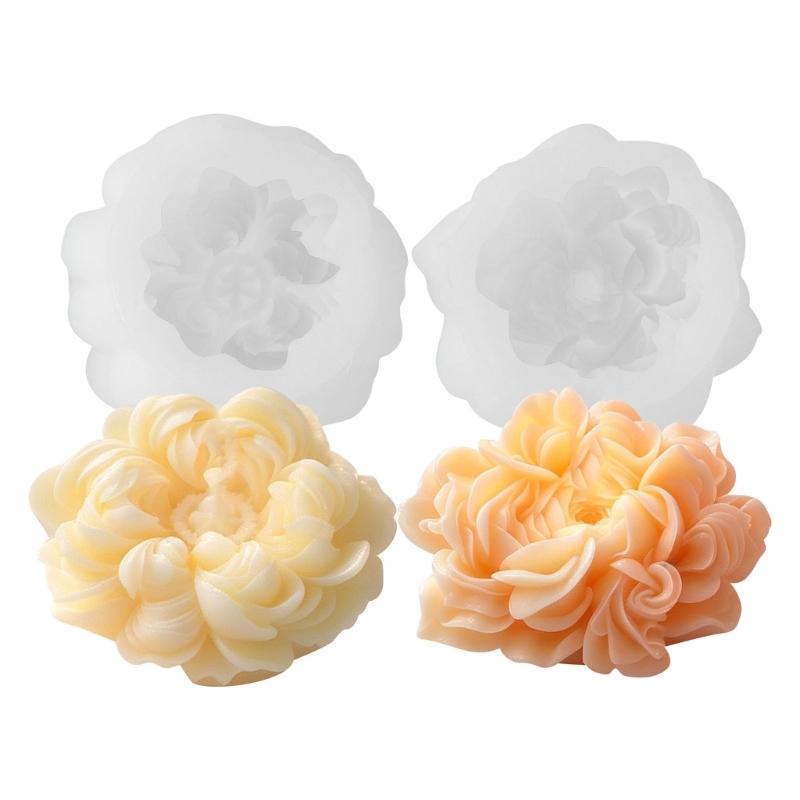 3D Ranunculus Flower Silicone Mould Food Grade Silicone for Handmade Candle Soap Making Chocolate Baking Resin Casting