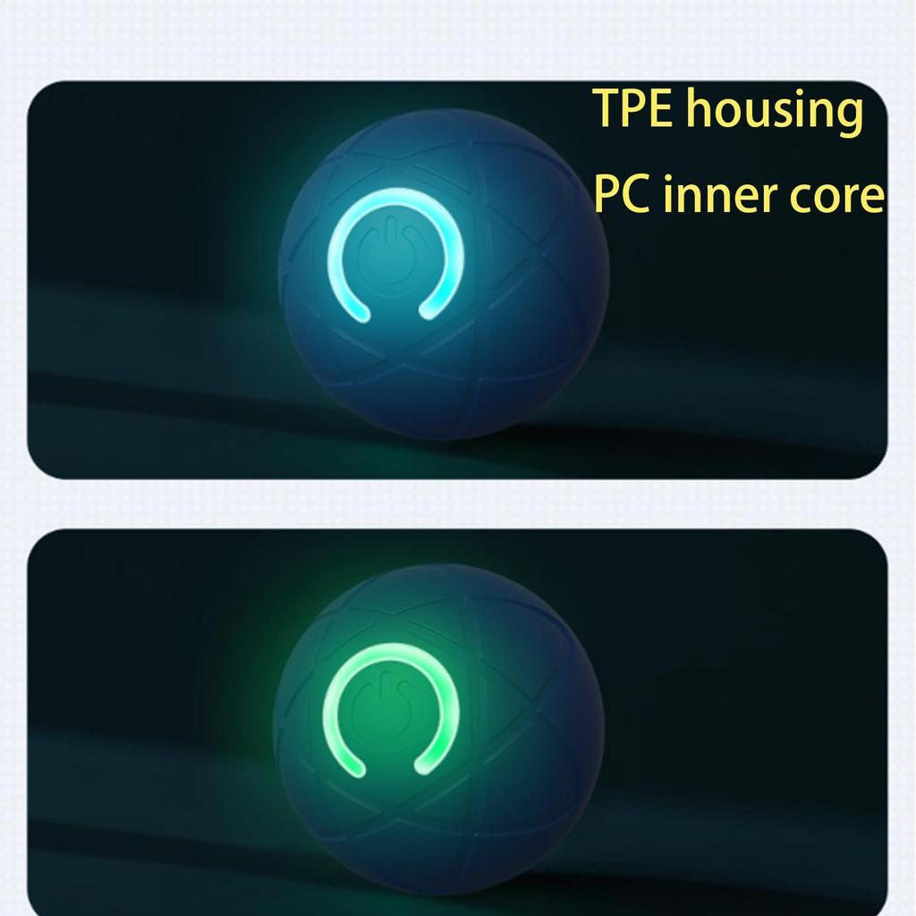 Interactive Rolling Dog Ball Puppy Rocking Ball Toy Smart Interactive Pet Toy Ball with LED Light USB Charging Rolling Ball