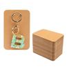 50Pcs Keychain Display Card Hanging-Keychain Packaging Selling Card Keychain Display Cards Brown Paper Jewelry Cards