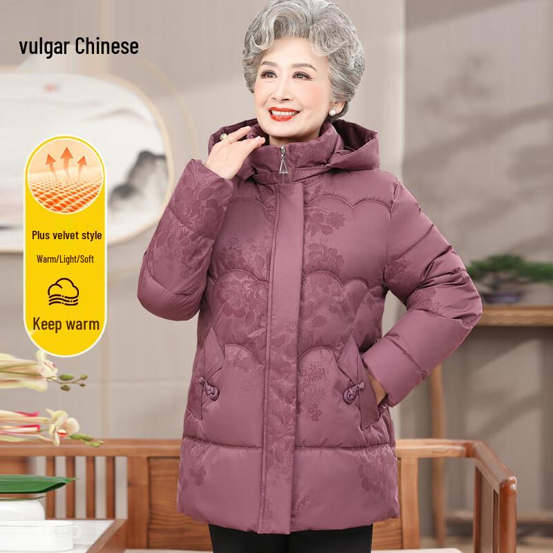 

Women s Fleece-Lined Padded Winter Coat for Seniors 4XL