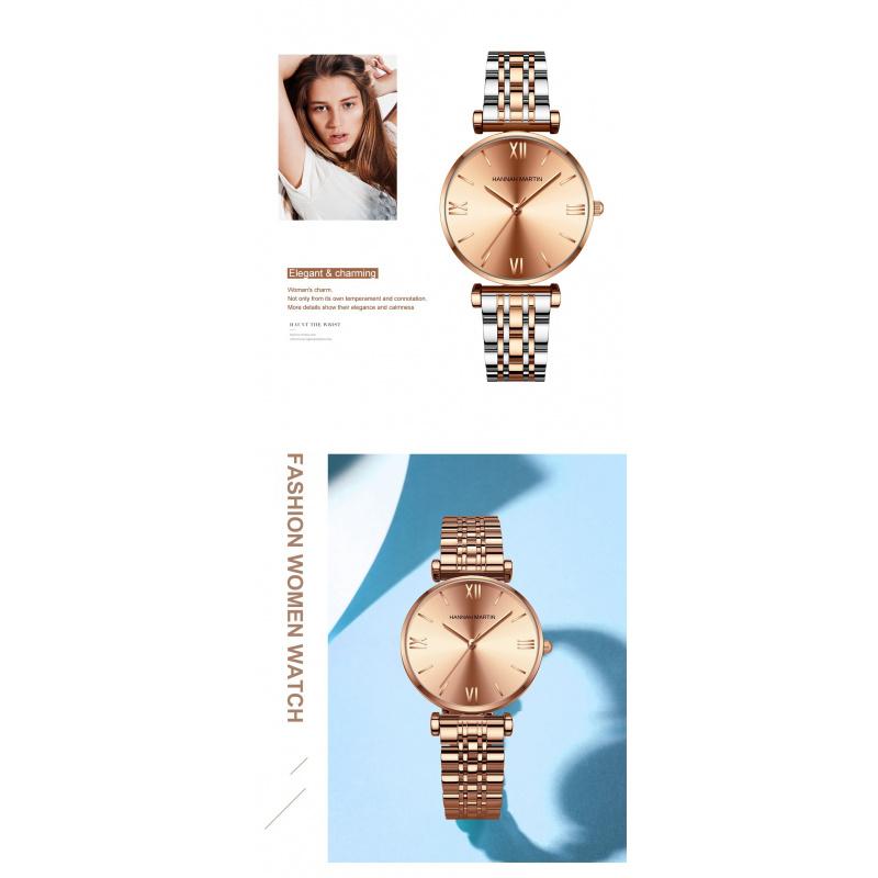 Japanisches Miyota Uhrwerk Solides Edelstahlarmband Uhr Silber Roségold Sternenhimmel Damenuhr