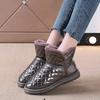Fashion Elegant With Low Heels Booties Shoes for Women Winter 2025 Goth Pu Chic Waterproof Non Slip On Promotion Womens Ankle Snow Boots