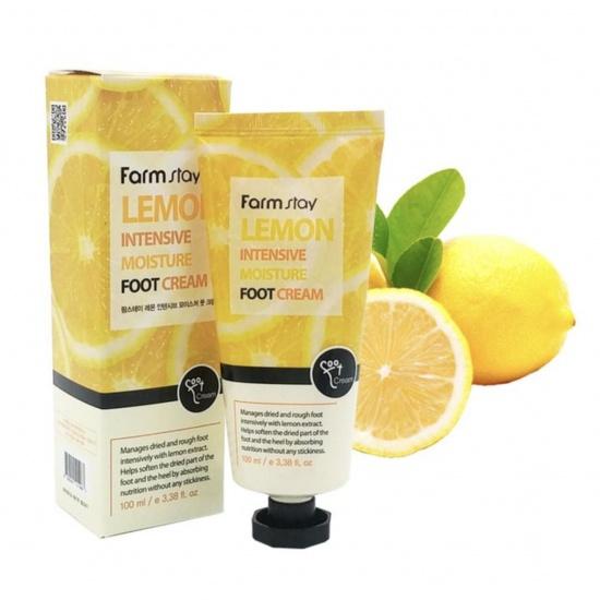

FARM STAY Lemon Intensive Moisture Foot Cream 100ml - Интенсивный увлажняющий крем для ног 1pcs
