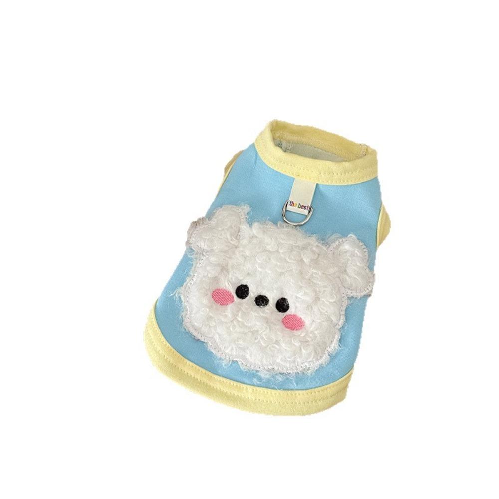 New XS-XL Winter Puppy Clothes Fleece Lined Cute Cartoon Pet Jacket Anti-licking Cat Hair Pet Costume Cat Vest New Year's Gift