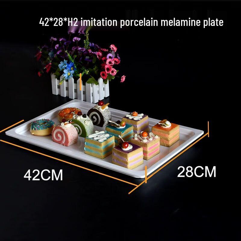 European Style Transparent Plastic Food Display Tray with Flip Lid