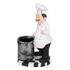 Chef Shape Figurine Statue Craft Decoration Ornament for Living Room Kitchen Restaurant