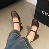 Fashion 2024 Fashion Women's Shoes Shallow Women's High Heels Hot Sale Buckle Strap Dress Pumps Women New Solid Heels Womenzapatos Mujer