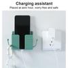 1Pcs Wall Holders Wall Mounted Storage Box Mobile Phone Plug Phone Charging Holder Rack