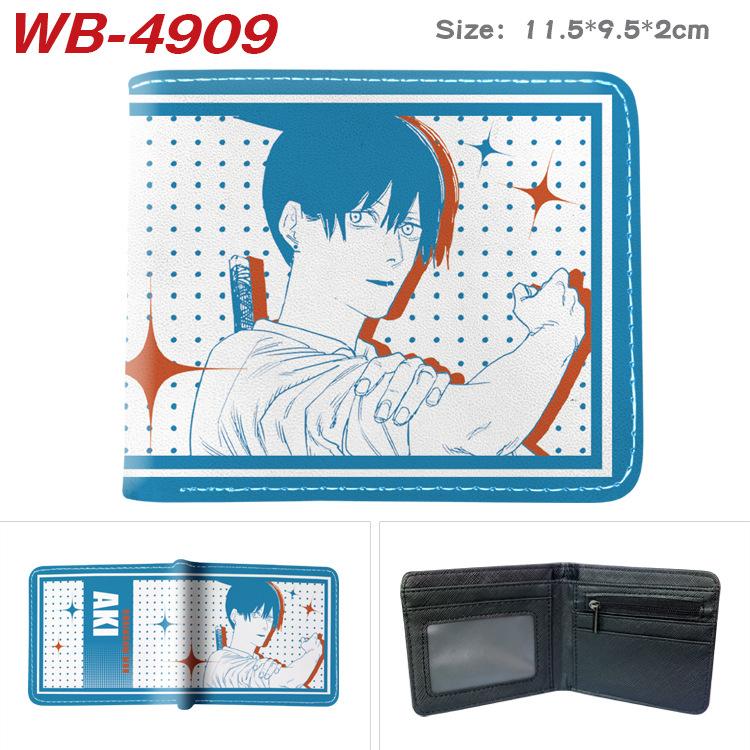 Chainsaw Man Anime Wallet Portable Large Capacity Full Color Folding Leather Purse Unisex Coin Bag