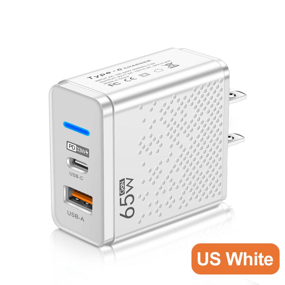 65W GaN Telefonladdare USB PD Riktigt Snabb Laddning Mobiltelefon Typ C Snabbladdare Adapter Hög Hastighet för IPhone Huawei Xiaomi