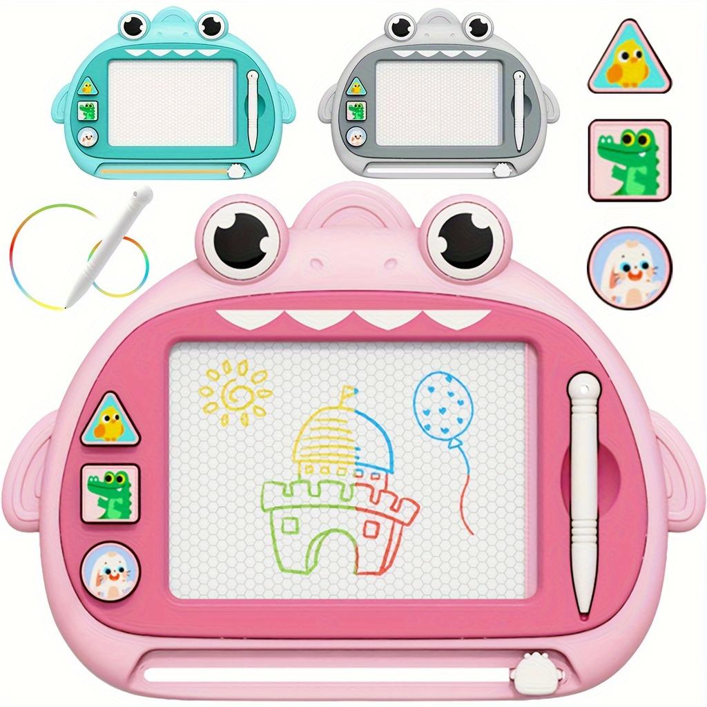 1pc Kids Magnetic Drawing Board with Stamps - Doodle Writing Board for Children, Educational Learning Toy, ABS Resin for Boys & Girls