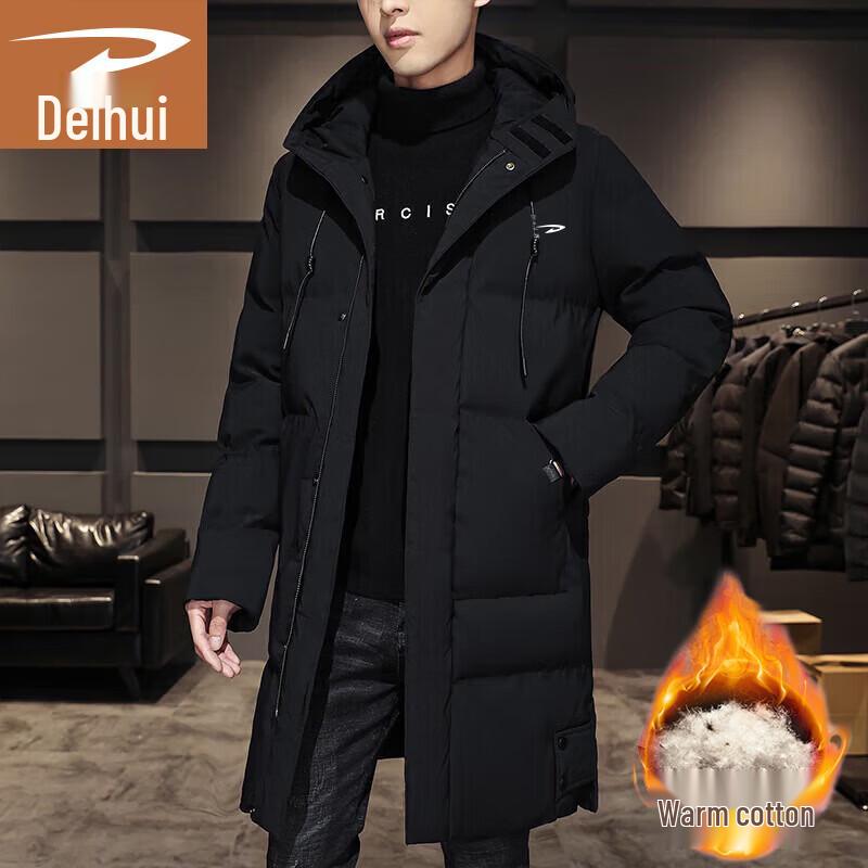 Мужская утепленная куртка средней длины с капюшоном Deerhui 8XL