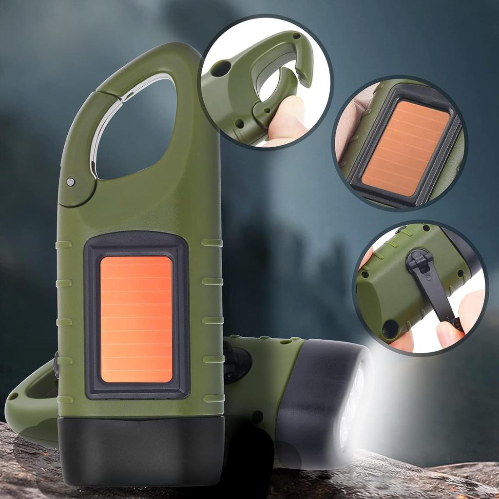 COOLEAD Hand Crank Charging Light LED Flashlight Hand Crank Charging