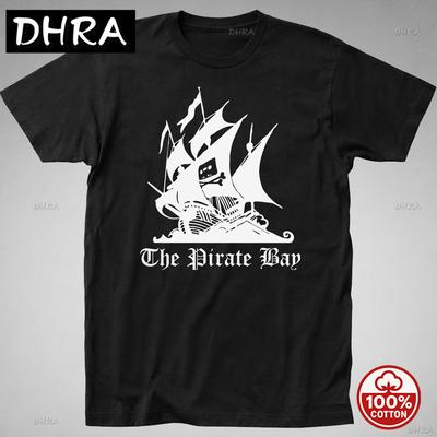 Lustiges The Pirate Bay Tpb T-Shirt Tee Humor Sarkastisches Download-Tool Vintage Grafik Baumwoll-T-Shirts Geschenk Oberteile Lässige Streetwear