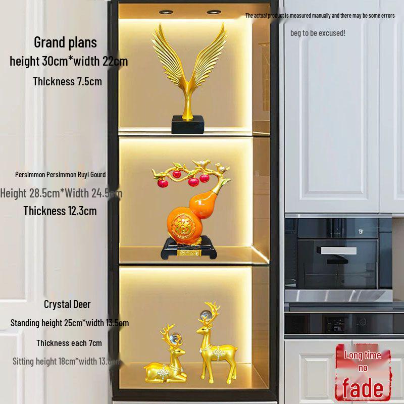 Luxury Wine Cabinet Ornaments for Living Room Entrance Decoration