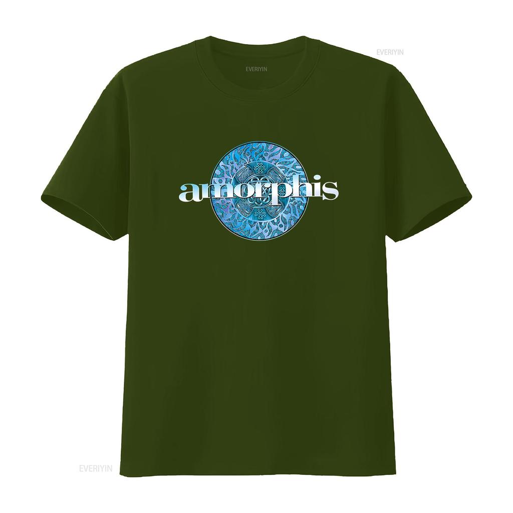 Amorphis Elegy Design T Shirt Rock Band Inspired Print vintage Stylish fashion Top For Everyday Wear Stretched Unisex