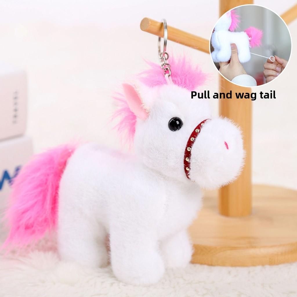 Pony Soft Toy Pendant With Short Plush For Bag Decor And Birthday Gifts