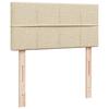 Vidaxl Continental Bed with Mattress, Cream, Fabric, 100X200 Cm