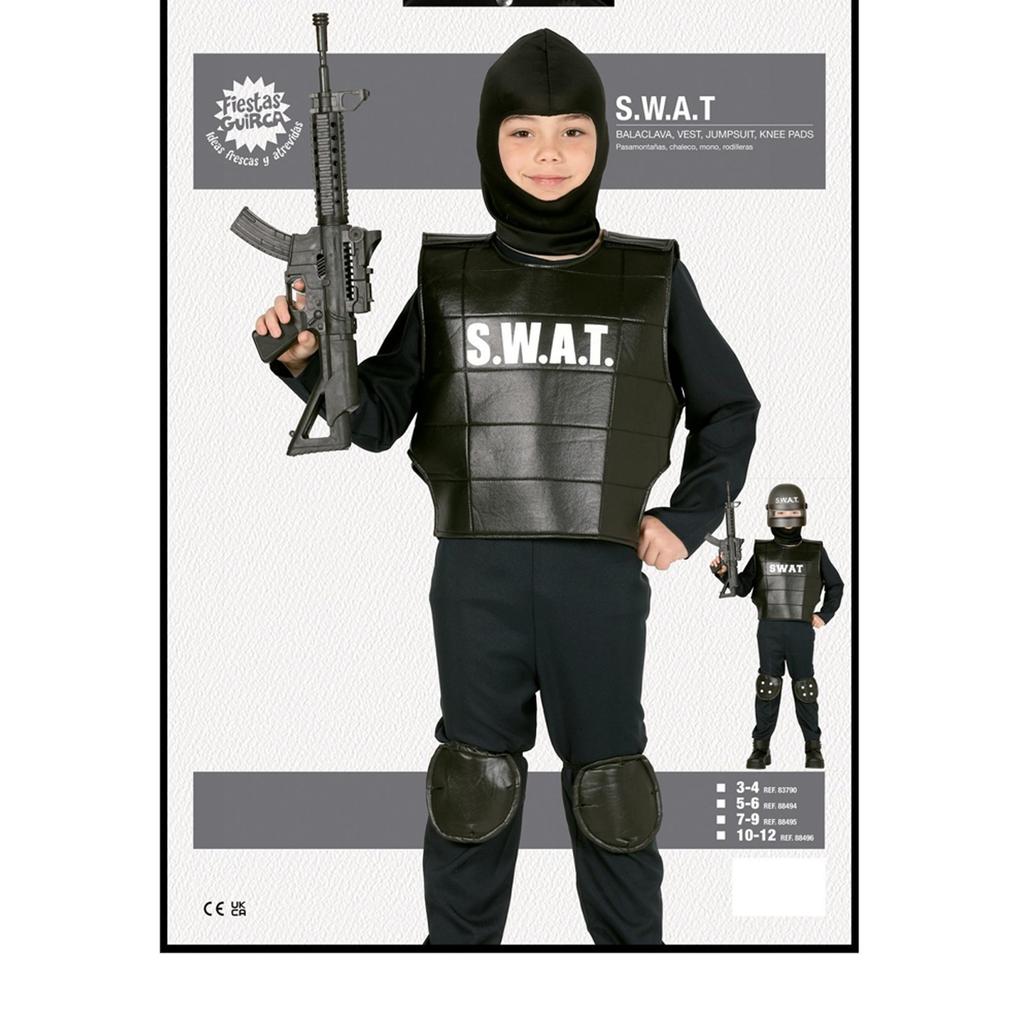 Fiestas Guirca Pojkar Swat Poliskostym Set