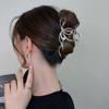 Pinza a morsetto in metallo ad alto livello con fiocco per capelli 2024 per donna: Pinza per Capelli a Forma di Squalo, Grande, Elegante, Stile Freddo, per la Nuca