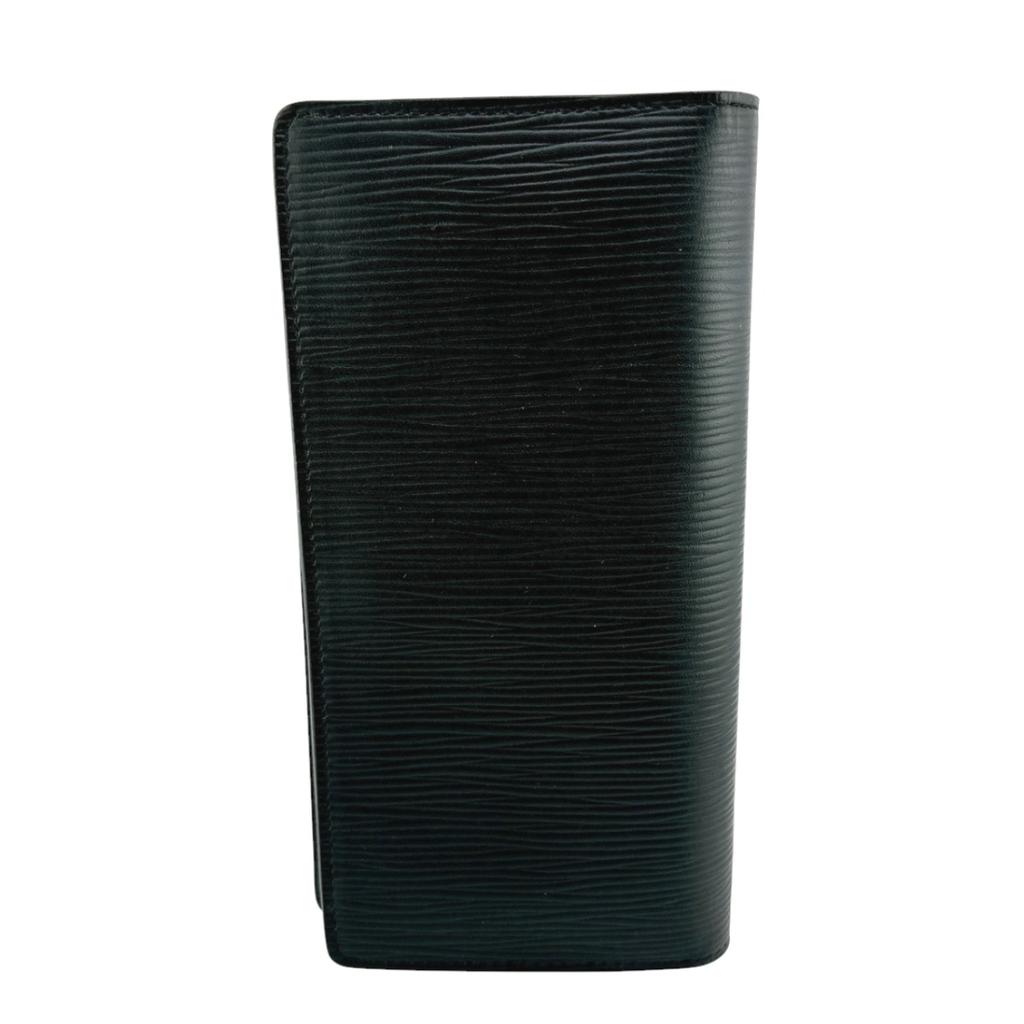 LOUIS VUITTON Longwallet Epi leather portefeuille brazza M60622 purse Noir Black Used
