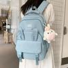 Adorable Student Rabbit Backpack - Large Capacity, Solid Color, Fresh Design School Bag