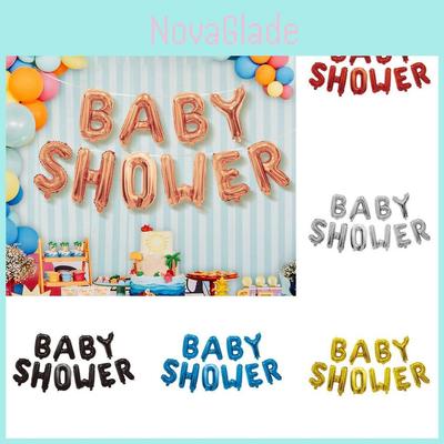 Baby Shower 16in Aluminum Foil Letter Balloons For Infant Celebration Decor