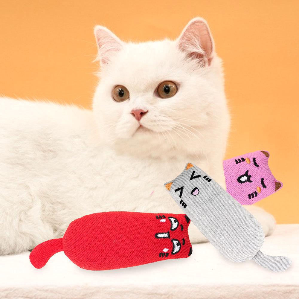 Mint Cat Toy - Cute, Wear-Resistant Teething Plaything in Pure Cotton