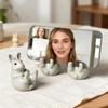 Candle Making Molds 3D Reusable Bunny Mould Cell Phone Stand Mold For Making Soap Resin Craft Candle Wax Clay Home Easter