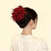1pc New Simulation Hydrangea Large Acrylic Hair Claw Clip, Women'S Fashion Bohemian Style Hydrangea Flower Bun Hair Clip, Shark Clip