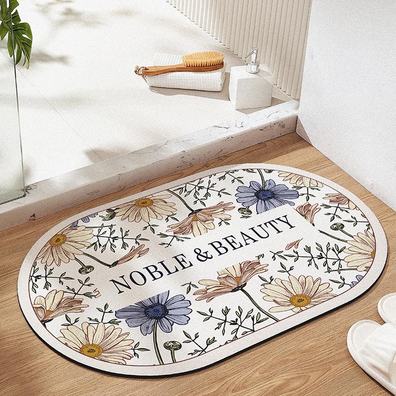 Flower Pattern Can Be Scrubbed Pvc Door Mat Mat Entry Door Mat Entry Mat Non-slip Door Mat Can Be Cut Carpet