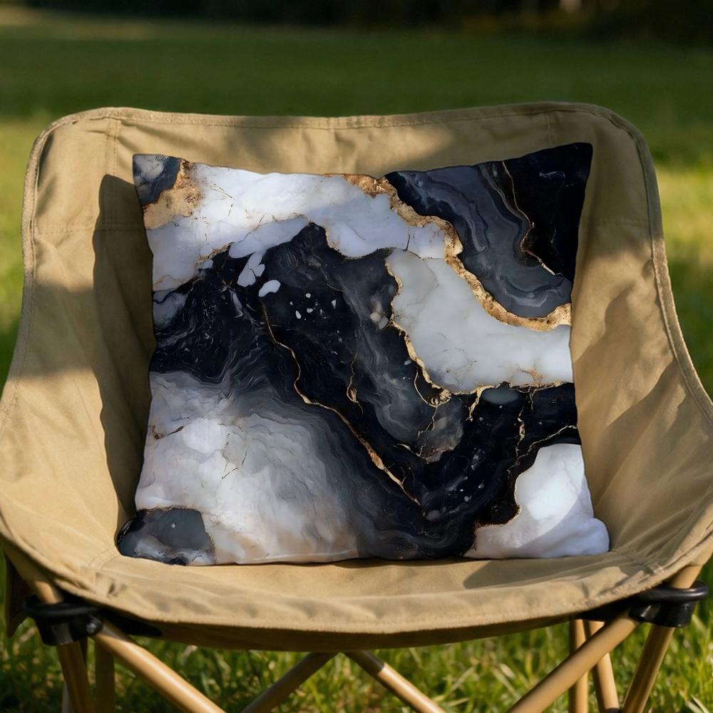 Minimalist Marble Patterned Cushion Cover Soft Reversible  Durable Pillow Cover  MultiScene Use for Home  Car Daily Comfort