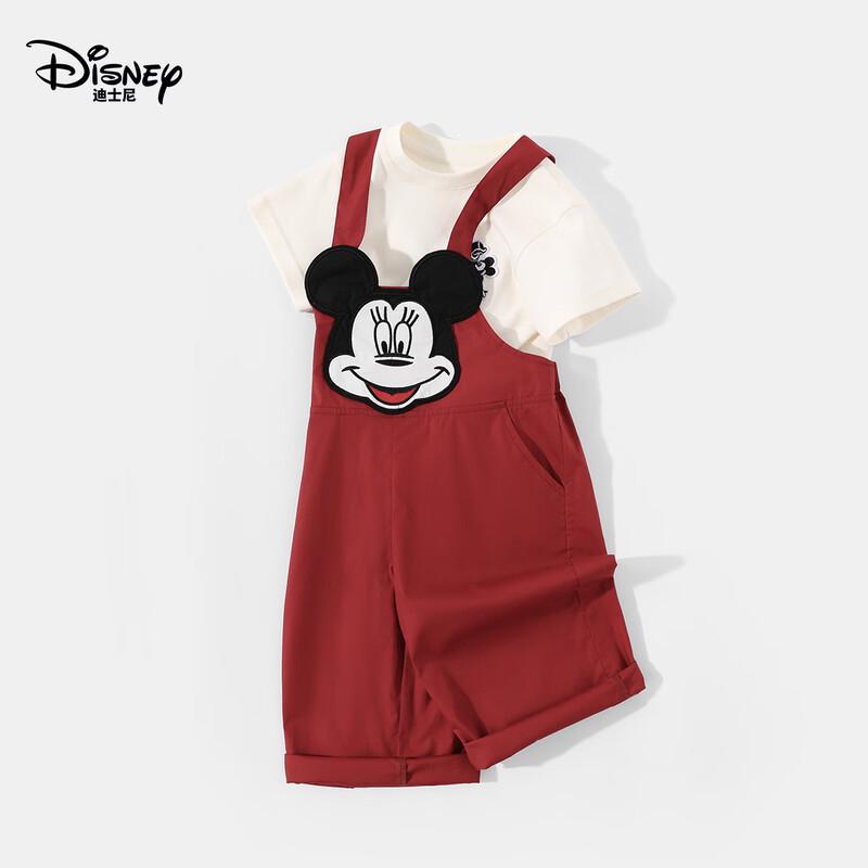 Disney Kids' Summer Short-Sleeved Overalls Set