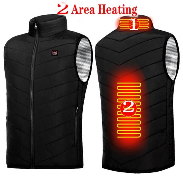 Men Usb Heated Vest 17 Areas Electric Heating Vest Jacket Men Winter Warmte Vest Waistcoat Sleeveless Puffer Men Vest Jacket