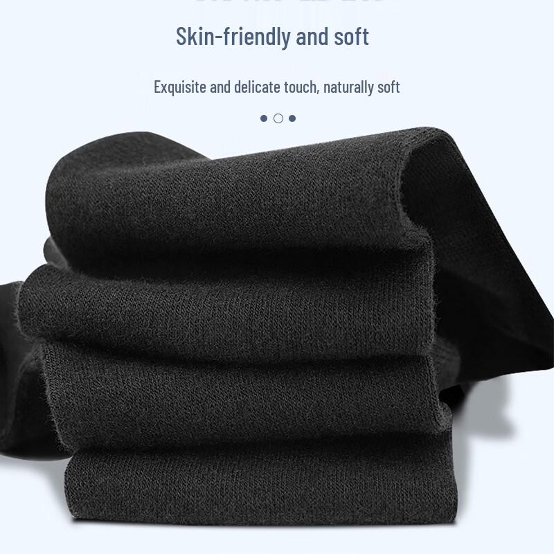 LangSha Men's Pure Cotton Mid-Calf Business Socks