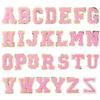26Pcs/Set 6cm English Letter Patches Gold Edged Chenille Patches Iron On Stickers For DIY Crafts Clothing Hat Bag Decoration