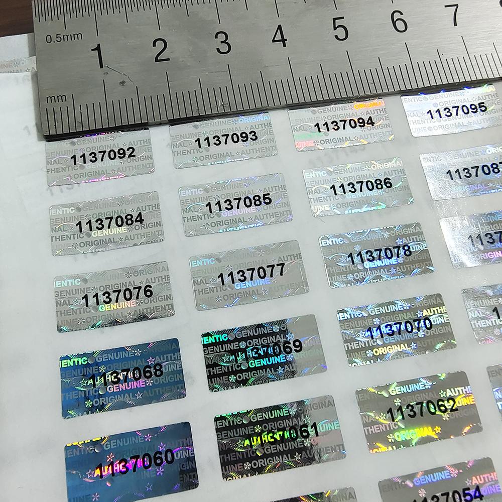 Hologram Security Seal Tamper Evident Removal Proof Packing Label Serial Number VOID Left Open Evidence Anti-fake Laser Sticker
