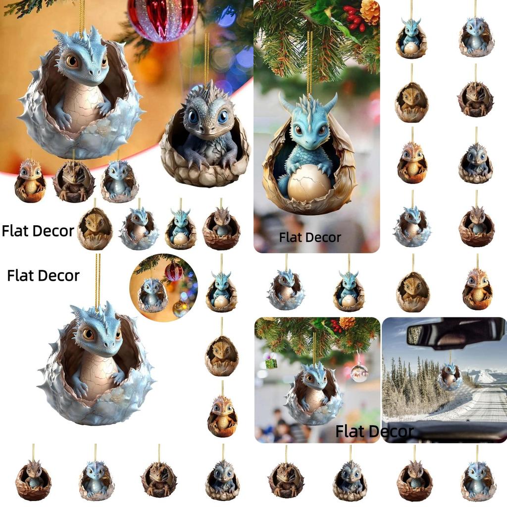 New Christmas Dragon Egg Car Ornament Cartoon Style Acrylic/glass Material Interior Decoration
