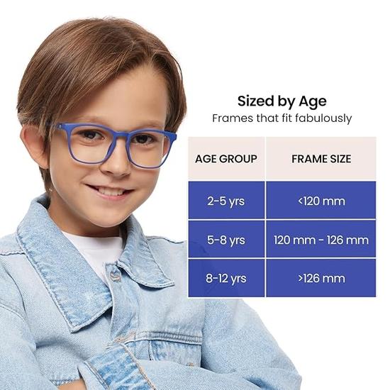 HUSTLR Zero Power Bluecut & Antiglare Computer Eyeglasses | Blue Full Rim Square  | Peyush Bansal Glasses | For Kids Age 8-12 Yrs | HP D15011L