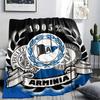 DSC Arminia Bielefeld Printed Flannel Blanket, Soft Throw for Bedroom Sofa, Washable,soccer Fan Merchandise, Great Gift.