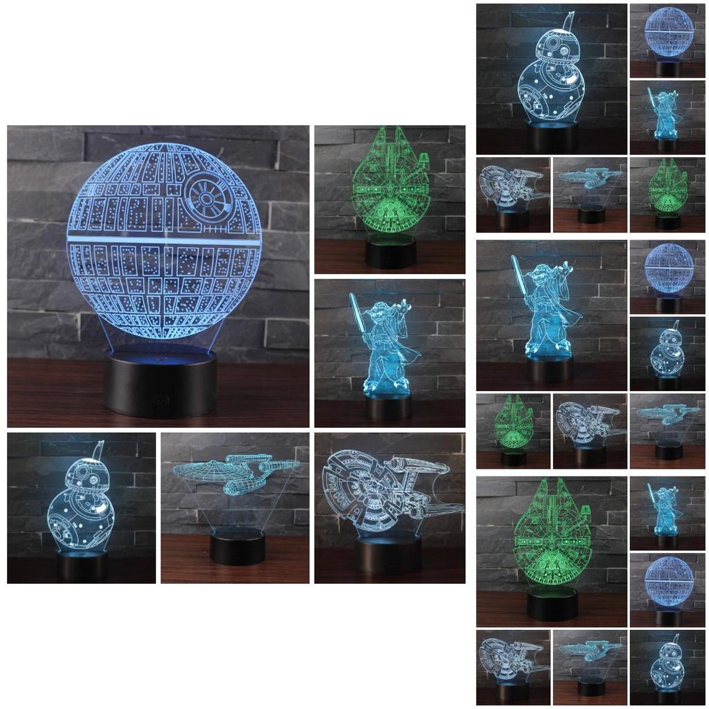 3d Illusion Star Wars Night Light Decor Lamp With Smart Touch The Perfect Home Decoration