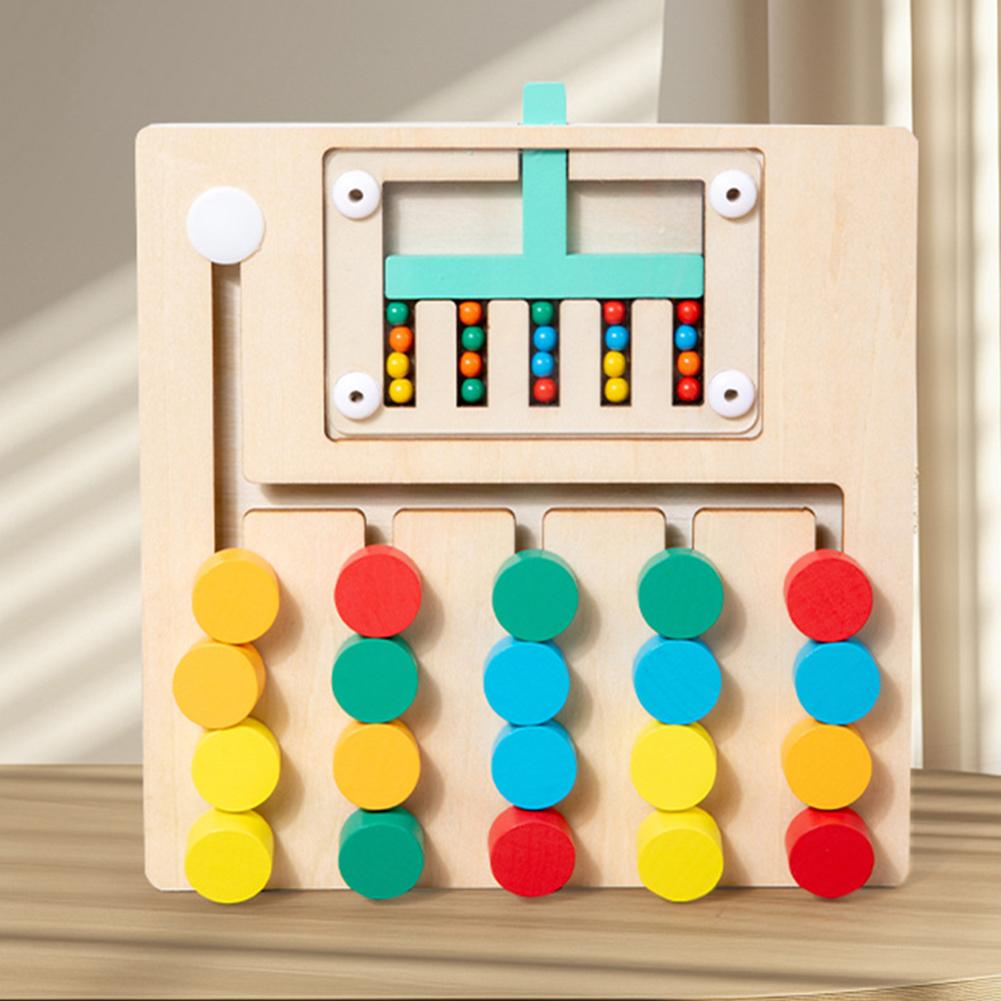 Montessori Toy Color Matching Learning Toys Educational Color Matching Puzzle Board Wooden Enlightenment for Kids Toddlers