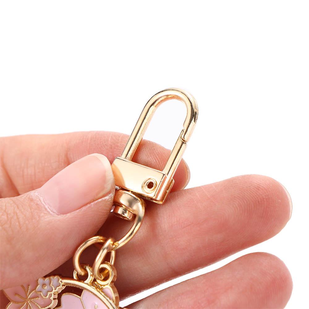 Interior Accessories Bag Ornaments Pink Sakura Bag Pendants Rabbit Cat Keychain Key Rings