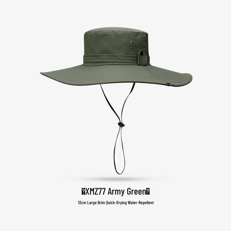 Men's UV Protection Wide Brim Waterproof Sun Hat for Fishing, Hiking, and Outdoor Activities