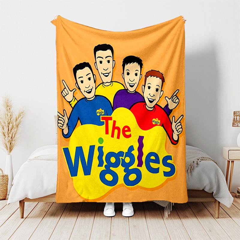 1pc Blanket The Wiggles Print Design, Lightweight Blanket for Sofa, Bed- Soft &Warm, Gift for All Seasons Like Christmas, Halloween