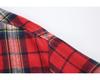 Korean Retro Plaid Plus Size Lapel Short Sleeve Shirt