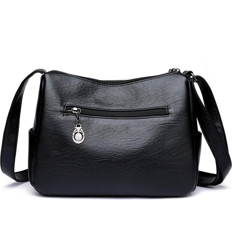 Soft Leather Multi-pocket Messenger Bag Women's Shoulder Bag