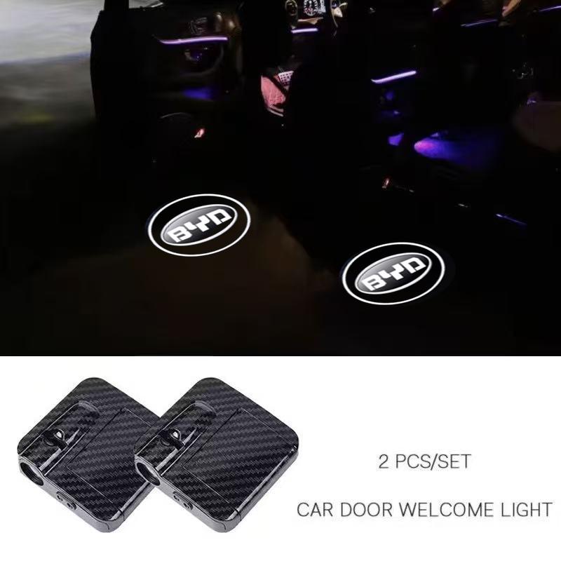 2 Stück BYD GROUP Auto HD LED Tür Willkommenslicht für BYD F3 L3 F0 G3 S6 F6 M6 S7 Atto 3 Yuan Plus Song Plus Seal Dolphin Sealion