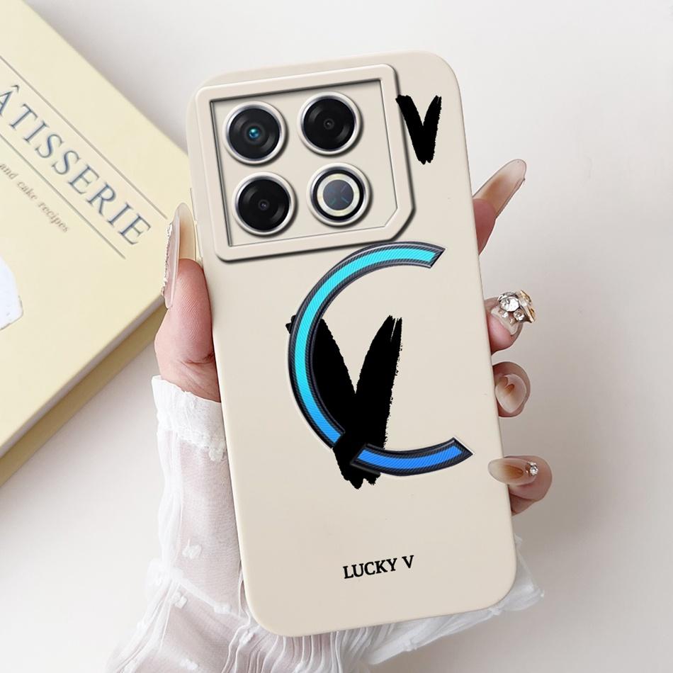 For Infinix GT 20 Pro X6871 Lucky Initial Letter Phone Case For Infinix GT20 Pro 5G Soft Silicone Shockproof Cases