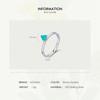 MODIAN 925 Sterling Silver Luxury Geometric Triangle Natural Opals Finger Rings For Women Fashion Party Jewelry